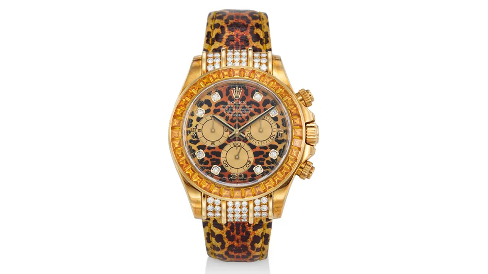 Elton John’s Leopard-Print UK 1:1 Replica Rolex Daytona Just Set a New World Auction Record