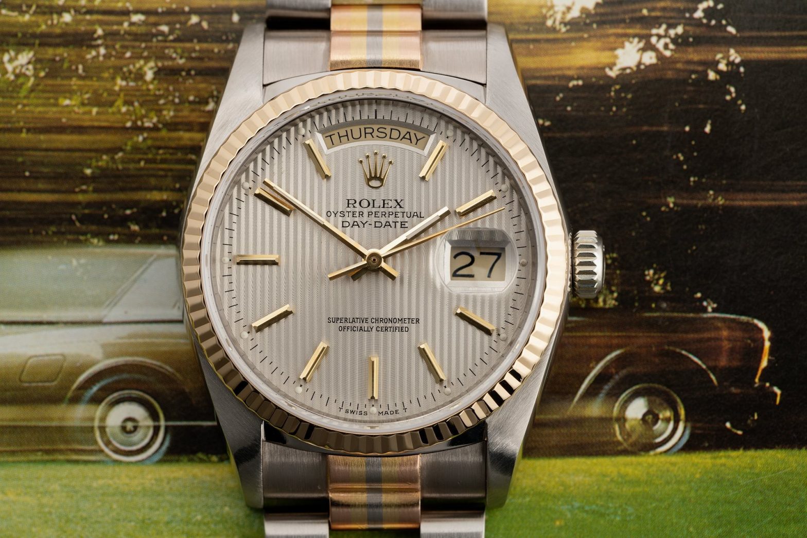 UK Best Quality Replica Rolex Day-Date “Tridor” ref. 18039BIC